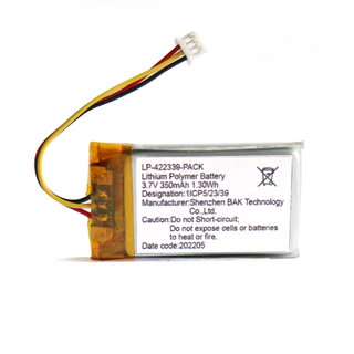 Lithium polymer battery 3.7V350mAh for bluetooth device